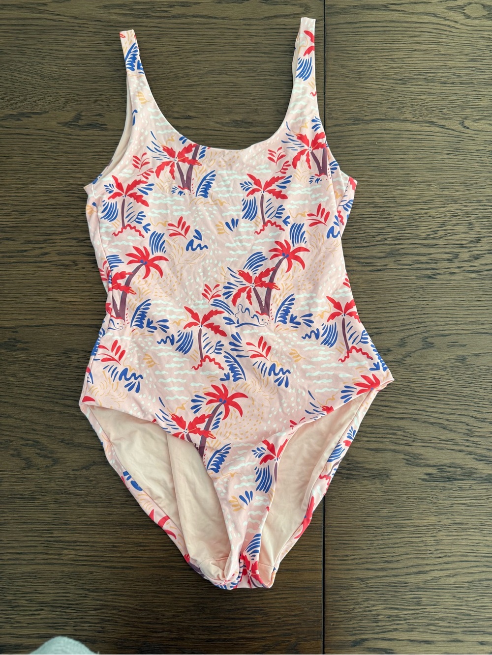 Onia Pink Tropical Palm One-Piece Swimsuit